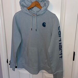 Carhartt Women’s Hoodie – Soft Blue Heather – Size Medium – Relaxed Fit
